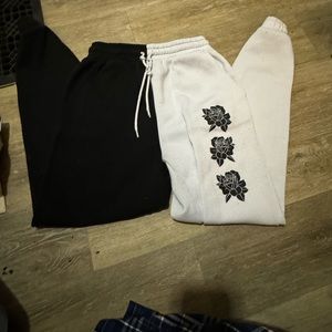 Black and white sweatpants